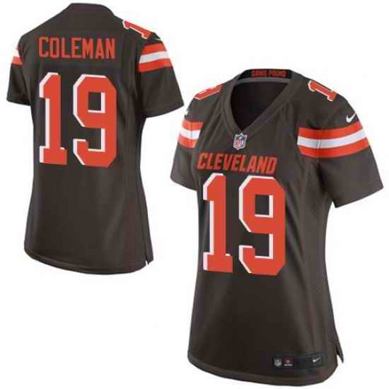 Nike Browns #19 Corey Coleman Brown Team Color Womens Stitched NFL New Elite Jersey